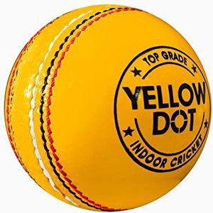 DSC Yellow Dot (Indoor Ball) Leather Balls (Red Color), Size: 6 Pcs Box