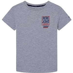 Pepe Jeans Benny T-shirt voor jongens, grijs (Grey Marl), 8 Jaar