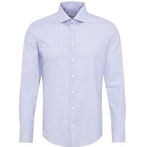 Seidensticker Poplin herenoverhemd met lange mouwen, slim fit