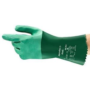 Ansell AlphaTec 08-354 neopreen handschoenen, bescherming tegen chemicaliën en vloeistoffen, groen, maat 10 (12 paar)