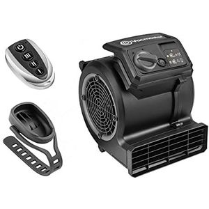 Vacmaster Cardio 54 Gym Vloerventilator met afstandsbediening Fiets Ventilator Stil, 3 snelheden Tapijtdroger Ventilator, klein en licht voor koeling, drogen en waterschadeherstel