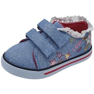 Chicco, Meisjesschoenen, sneakers voor meisjes, met dubbele klittenbandsluiting, schoenen voor meisjes en jongens, gemaakt in Italië, Denim 3, 23 EU