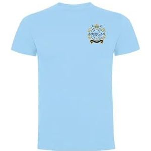 AMERICAN COLLEGE USA T-Shirts Sport Ademend Gedrukt Kleding Unisex Kinderen Jongens en Meisjes Casual Model ACTSW5 Sky Blue XL, Turkoois, XL