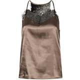 Pieces - JAHARA - Spaghetti Top - Effen - Regular Fit - Satijn met Kant