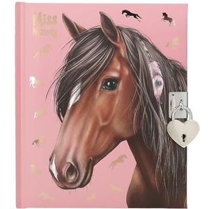Depesche 12968 Miss Melody - Dagboek in roze, met paardenmotief en hartenslot, boek met 192 gelinieerde en prachtig geïllustreerde pagina's