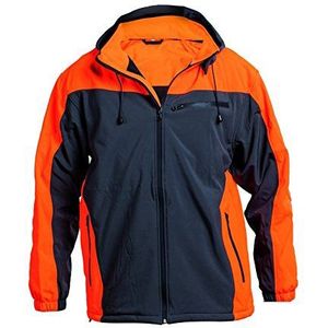 Softshell jas zonder voering kleur grijs/oranje (XXL)