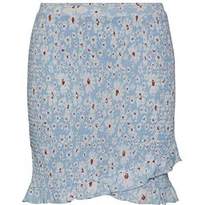 PIECES PCTAYLIN HW rok, Airy Blue/Aop: witte bloem, S