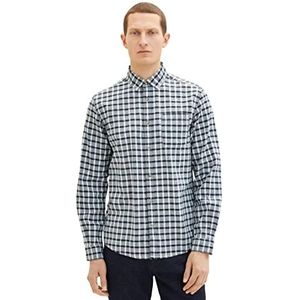 TOM TAILOR Overhem Uomini 1034905,31245 - Navy Off White Tonal Check,M