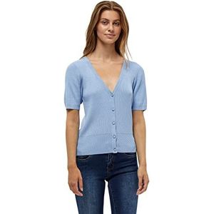 Desires Geisha Rib Short Sleeve Cardigan voor dames, Blauw (sereniteit), M