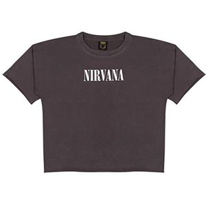 Nirvana Daisies Emoji Vriendje fit t-shirt, Vrouwen, S-XXL, Charcoal, Officiële Koopwaar