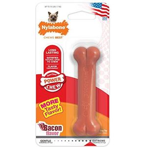 Nylabone Dura Chew Extreme Tough Dog Chew Toy Bone, Speksmaak, XS, voor honden tot 7 kg