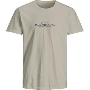 JACK & JONES Jprblaferris T-shirt voor heren, ronde hals, FST Pls, Zilvervoering., 4XL