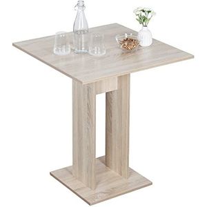 RICOO Eettafel klein 68 x 78 x 68 cm Keukentafel eiken Sonoma bruin – WM087-ES