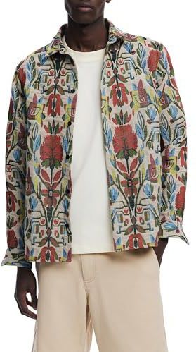 Overhemd - Multicolor - Jacquard-stijl - Lange Mouwen - Etnische Motievenprint