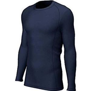 ELITE 0284 Sluitende pasvorm Lange mouwen Alle doeleinden Baselayer Top, 250 gsm Hoge Stretch Stof/Weefsel, Navy, X-Large