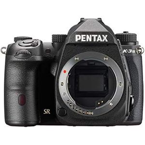 Pentax K-3 Mark III APS-C DSLR camera-behuizing in zwart - beeldveld 100% ~ 1,05x optische zoeker, 5-assen 5,5 standen in-body SR mechanisme, ISO 1,6 miljoen, weerbestendig, tot 12 fps, touchscreen
