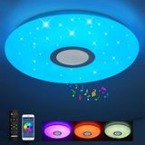 JDONG LED plafondlamp dimbaar met Bluetooth speaker, 24W LED plafondlamp met afstandsbediening of APP bediening, voor slaapkamer keuken kinderkamer woonkamer badkamer IP44