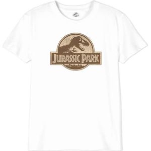 Jurassic Park T-shirt voor jongens, Wit, 8 Jaren