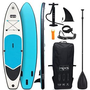 HIKS Touring Double Skin SUP Opblaasbare Paddleboard Set, 11,2 Voet/3,4 Meter Grootte, Ocean Blue