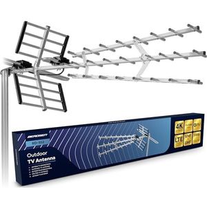 Berdsen DVBT2 antenne met versterker binnen 13-15 dB - bereik tot 80 km - outdoor outdoor outdoor antenne - LTE-filter - Full HD Ultra HD 4K