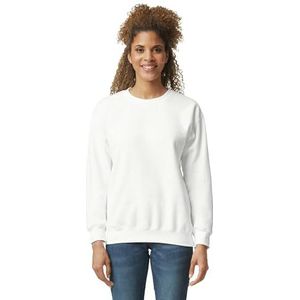 Gildan heren Fleece sweatshirt met ronde hals, stijl G18000, Wit, S
