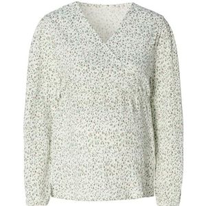 Noppies Maternity Janice Nursing Blouse Stretch Long Sleeve Blouse voor dames, Wit - N206, S