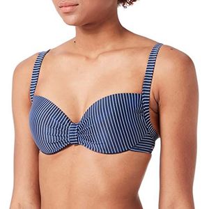 Firefly Miriam II bikini-tops, wit/marineblauw, 38C
