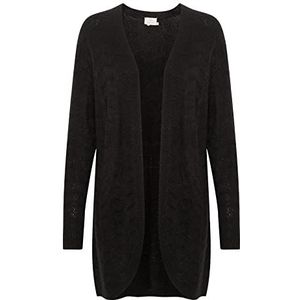 KAFFE Gebreide cardigan voor dames, gebreide trui met lange mouwen, Black Deep, XL