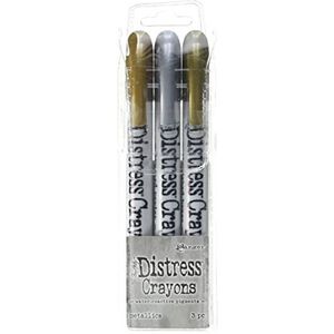 Ranger TDBK58700 Distress Crayons Set-Metallics, synthetisch materiaal, meerkleurig, 14 x 4,5 x 1,6 cm