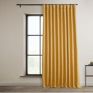 HPD Half Price Drapes BOCH-LN18518-108-DW, extra breed verduisteringsgordijn voor linnen ruimte, 1 paneel, 100 x 108, paardenbloem goud