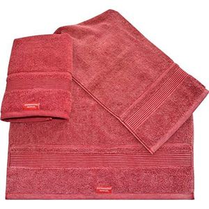 Dyckhoff handdoeken ""Stone"" met rand uitgerust, rood, 25 x 25 x 6 cm, 2-delig