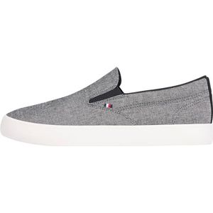 TOMMY HILFIGER Heren TH HI VULC LOW SLIP OP CH Top, ZWART (Zwart), 7 UK, Zwart, 41 EU