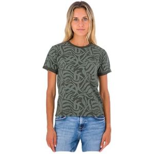 Hurley W Ocencare Full Print SS Pocket T-shirt voor dames