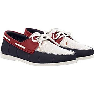 SWIMS heren boat loafer bootschoenen, meerkleurig Navy Red 131, 45 EU