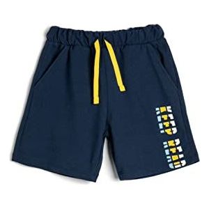 Koton Boys's Trekkoord Gedrukt Detail Zakken Shorts, Marine (720), 6-7 Jaar