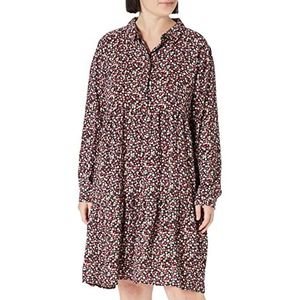 JACQUELINE de YONG Vrouwelijke blousejurk met print, Dark Navy 2, 34 NL