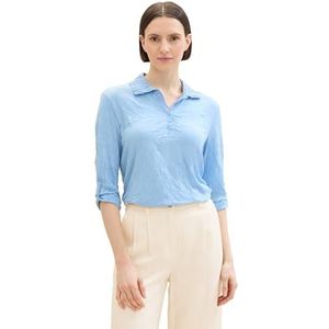 TOM TAILOR Poloshirt voor dames, 34587 - Light Fjord Blue, M