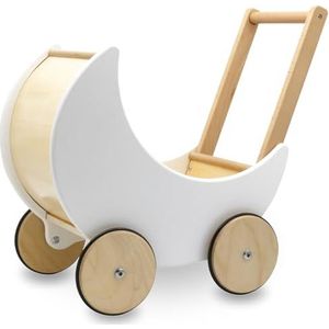 Mamabrum Houten Poppen en Berenwagen, Babyduwer 1+, Kinderwagen vanaf 1 jaar, Wandelwagen met Antislip Wieltjes, Rijder om te leren lopen