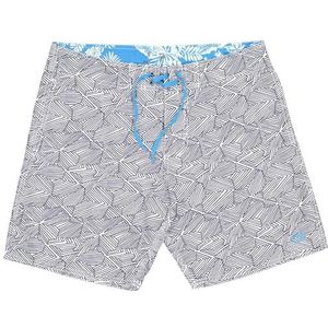 Panareha Heren Zwemshorts van Gerecycled Polyester NAVAGIO Wit, Marineblauw (46)