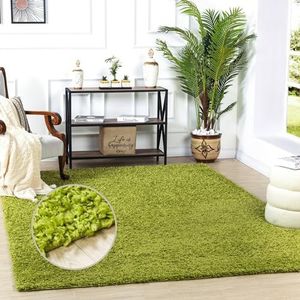 Surya Home pluizig tapijt, shaggy tapijt voor woonkamer, slaapkamer, eetkamer, Berber abstract langpolig tapijt, wit pluizig - groot tapijt, 100 x 200 cm, roze