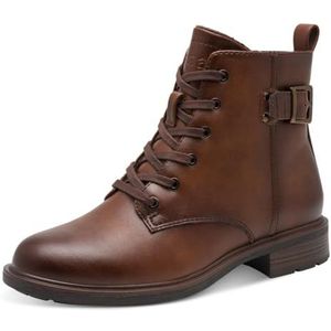 Jana Dames Lace Boot Flat Vegan Fashion Laarzen, Cognac, 36 EU, cognac, 36 EU