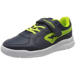 KangaROOS Unisex K-cope Ev Sneakers voor kinderen, Dark Navy Lime 4054, 33 EU