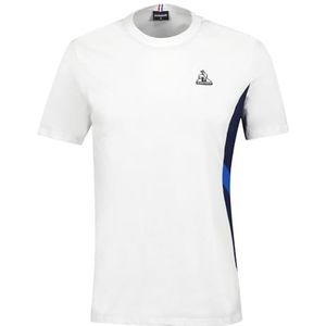 Le Coq Sportif Uniseks T-shirt, Nieuw optisch wit, S