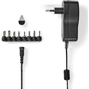 Universele AC-Stroomadapter - 18 W - 3-12 V DC - 1.10 m - 1.5 A - 8 plug(s) - Zwart