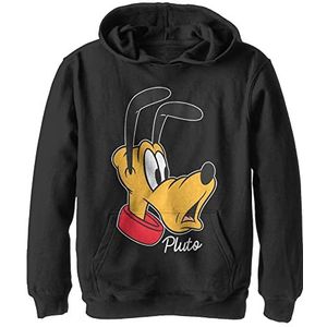 Disney Pluto Big Face Hoodie voor jongens, zwart, XL