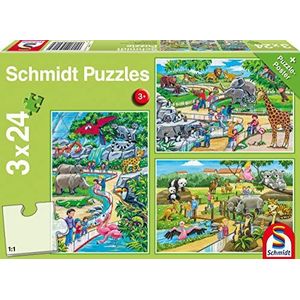 Schmidt 3-in-1 Puzzel Een Dagje Dierentuin Junior 4-delig