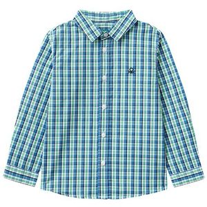 United Colors of Benetton Uniseks blouse voor kinderen en jongens, Veelkleurig geruit patroon 94a, 1 jaar
