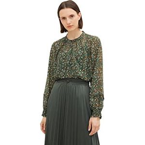 TOM TAILOR Dames Chiffon blouse met patroon 1034023, 30665 - Abstract Minimal Design, 46