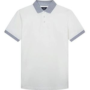 Hackett London Poloshirt met Marl Trim voor heren, Gebroken Wit, S