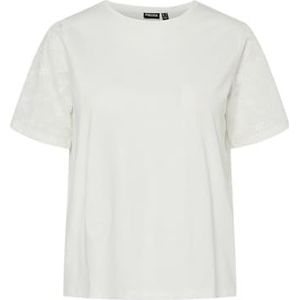Pieces - Pctandrea Ss - T-shirt - Cloud Dancer - Katoen